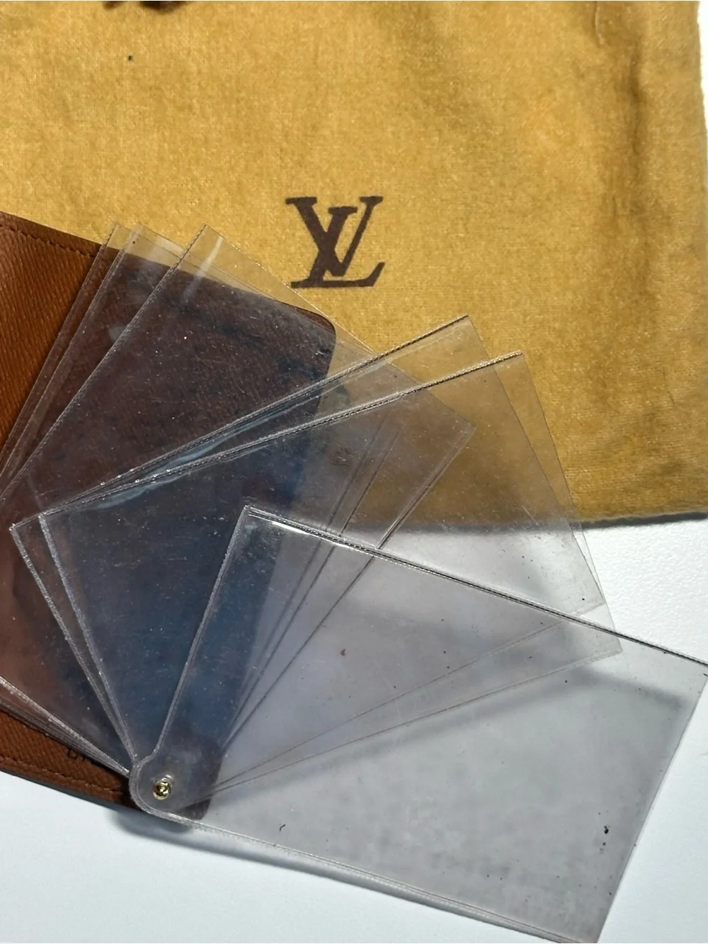 Louis Vuitton Monogram Canvas Card & Key Holder in Brown and Gold